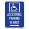 Signmission Accessible Parking on Right Arrow With Graphic Heavy-Gauge Aluminum Rust Proof Parking, A-1824-24355 A-1824-24355 - alternate 1